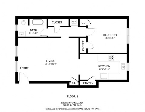 1 bedroom 1 bathroom